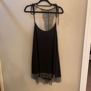 NWT Adore Me Slip Lingerie black, grey lace